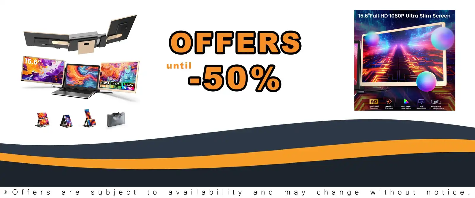 15.6 inch FHD laptop monitor extender with 86% NTSC color