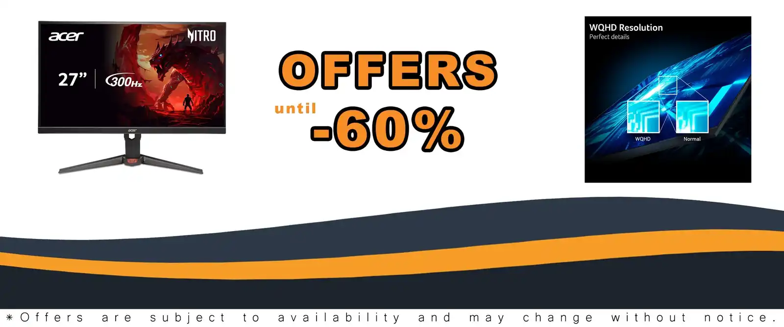 27-inch Acer Nitro WQHD 300Hz IPS PC Gaming Monitor