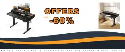 ErGear 48x24 Inch Electric Standing Desk with Drawers