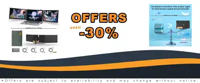 Hyangin Triple Laptop Screen Extender 14-inch 1080P FHD Displays