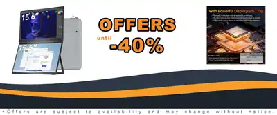 VisionOwl Portable Monitor 15.6 Inch FHD Dual Screen Laptop Monitor